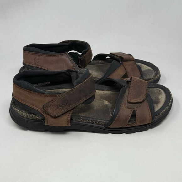 Ecco Cosmo Sandals Mens 12 - 12.5 EU 46 Brown Leather Cork Bed Hiking Outdoor main image 11